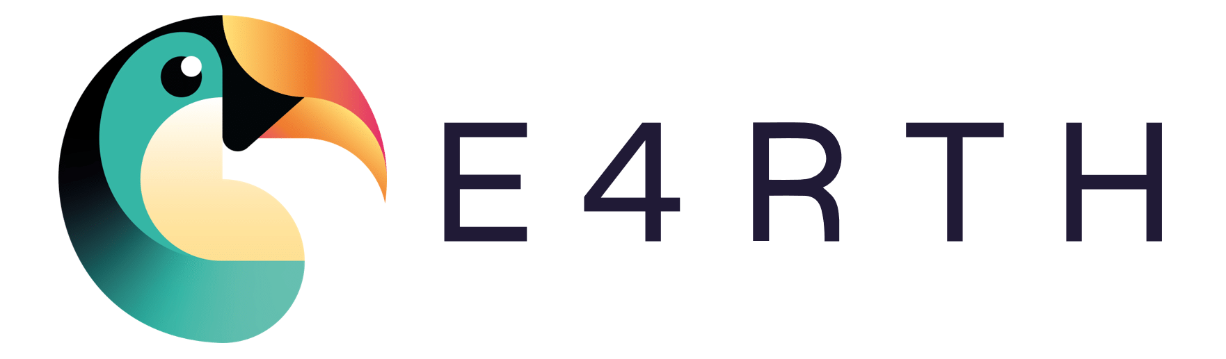 E4RTH - Logo with text (white box)